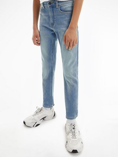 Calvin Klein Ruhák HU383039 | Calvin Klein Slim Fiu Farmernadrág Világos Kék